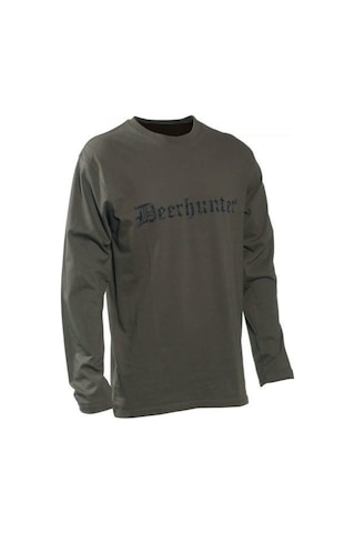 D. Deerhunter Logo Yeşil Uzun Kollu Tişört Beden : (551657046)