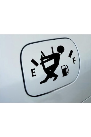 2'li Araç Yakıt Deposu Kapağı Sticker, Araba Sticker, Sticker, 13x9,5 Cm, Oto Sticker