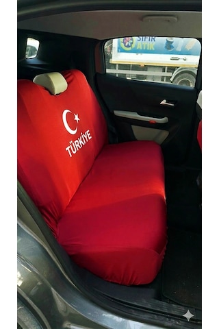 Ayyıldız Kırmızı Ayyıldız Servis Kılıfı Ön Ve Arka 4parça Takım 1.kalite Likrali Penye Yıkanabilir 1 Takım