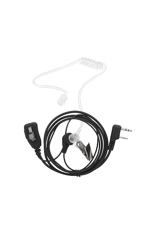Folinda K Bağlantılı Radyo Kulaklığı - Radyasyondan Koruyucu Hava Borulu, Kenwood/baofeng/retevis Uyumlu, Siyah, P200-pk01 Modeli