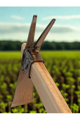 Sürmene Makas Çeliği Çatallı Kazma Bahçe Tarla Hobi 45cm