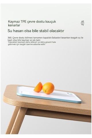 Dancemonkey Buğday Samanı Kesme Tahtası - Ev Tipi 2 Taraflı Plastik Kesme Küf Geçirmez Tahta 51159496 Pembe