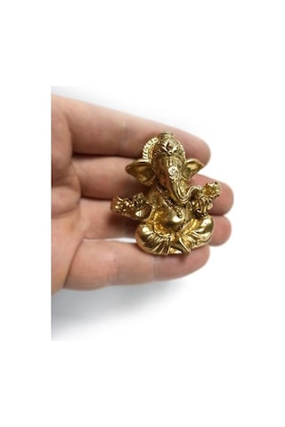 Cajuart Minyatür 5 Cm Hint Ganesh Fil Buda Biblo Teraryum Süs