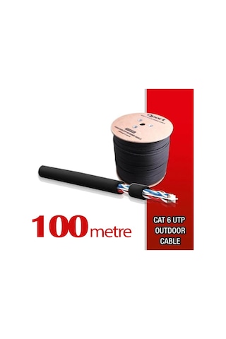 Qport Yüksek Bakır Utp 23Awg 0.58 MM Dış Ortam Cat6 Outdoor Kablo 100 Metre Qport Yüksek Bakır Utp 23Awg 0.58 MM Dış Ortam Cat6 Outdoor Kablo 100 Metre