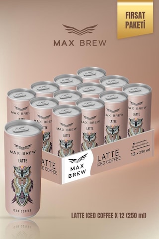 Max Brew Soğuk Kahve Latte 250 Ml 12 Adet