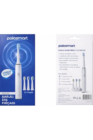 Polosmart PSC42 Şarjlı Diş Fırçası + Başlık 3'lü