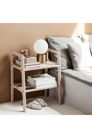 Woodesk Arce, Ahşap Kitaplık, Komodin, 50x65, Natural Renk