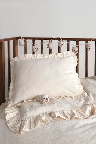 Pure Natural Bebe %100 Pamuk Fırfırlı Yıkamalı Nevresim Takımı 10