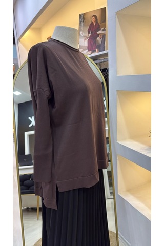 Nuss Triko Tunik Kahve K116 Kahverengi