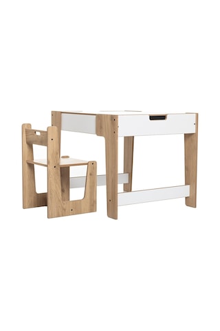 Minera Mnr-0677 Anka Montessori Oyun Masası 1 Masa + 1 Sandalye Beyaz