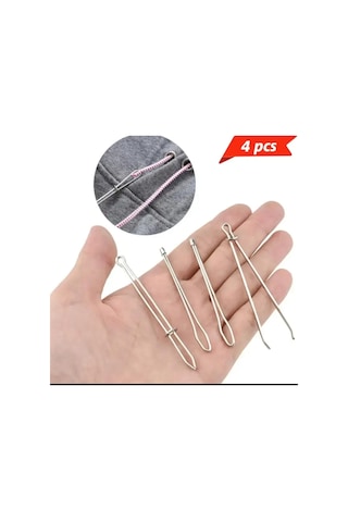 Yıwu 4 Ad Metal İplik Geçirici, Kolay Çekme İp Geçirici, Cımbızlı, Elastik Kemer Dikiş Aksesuarları