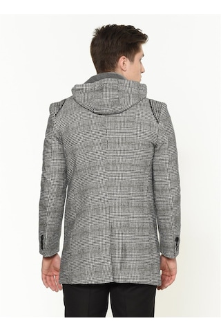 Plt8335 Dewberry Erkek Palto-ekose Gri Ekose Gri