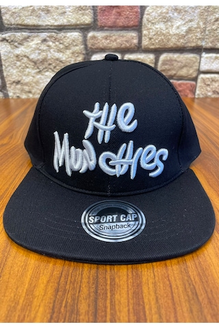 Hamze The Munchies Nakış Hip Hop Snapback Rapper Şapka Cap Siyah