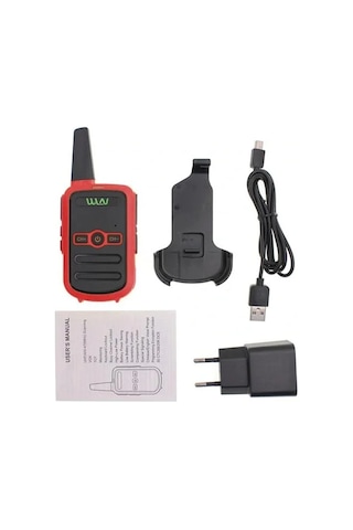 Wln Kd-c51 16 Kanal 3-5 Km Kırmızı Kasa İkili Telsiz Şarj Aleti Dahil