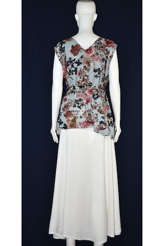 Kimono & Anvelop Etek Takım Beyaz