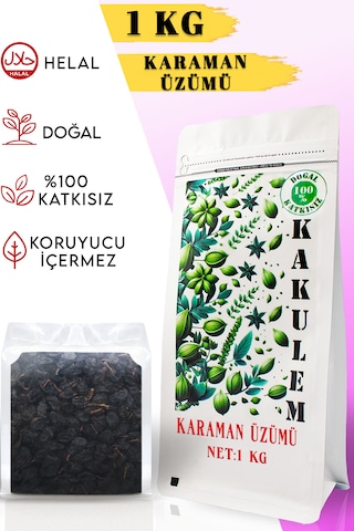 Kakulem Siyah Çekirdekli Karaman Üzümü 1 KG