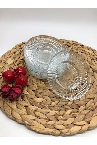 Riva 6 Lı Çay Tabağı  Elysia Çay Bardağı İle Uyumlu-9023073025283 Şeffaf