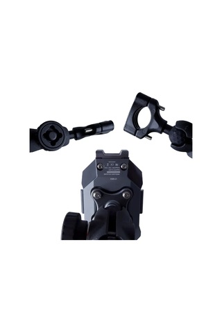 Ct-m04 Telefon Tutucu Titreşim Önleyici Modül Şarjlı Gidon Ayna Montaj Motosiklet Üniversal Siyah