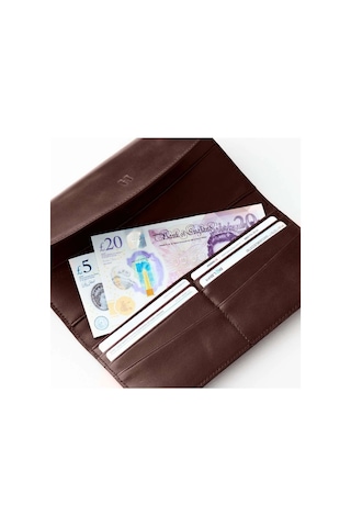 Helmbrook London Ashley Kadın Kahve Deri Fermuarlı Rfid Korumalı Cüzdan kahverengi