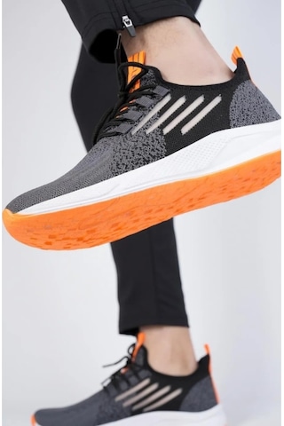 Tutınom Unisex Ortopedik Yumuşak Taban Günlük Yazlık Sneaker Spor Ayakkabı Turuncu Füme