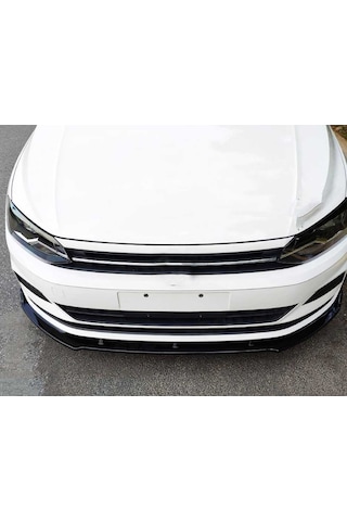 Vw Polo Ön Tampon Altı Lip Plastik Kulaklı Parlak Siyah 2018-