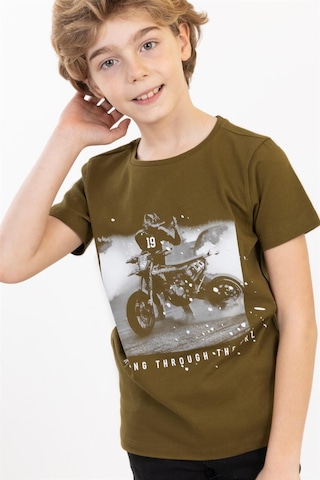 Brz Kıds Brz Kids Baskılı Erkek Çocuk Kısa Kollu T-shirt-haki Haki