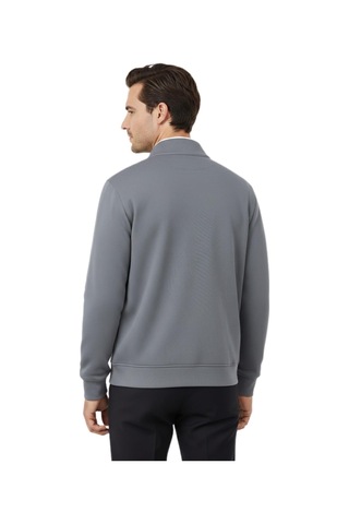 Erkek Spor Hakim Yaka Fermuarlı Hırka Regular Fit Bgl-st04947 Gri
