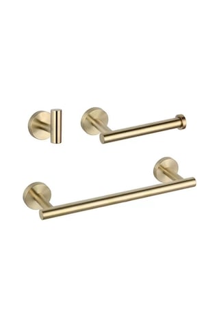 Ranyeek 304 Çelik Banyo Aksesuar Seti: 40cm Tek Çubuk Havlu Rakusu, Tiraz Çekmecesi Ve 5 Adet Kanca - Gümüş Gümüş