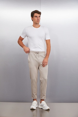 Grımelange Huxley Erkek Regular Boru Paça Normal Bağcıklı Bel Organik Pamuk Yan Cepli Bej Pantolon Bej