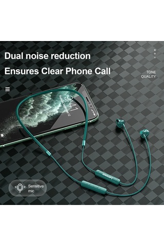 Lenovo Sh1 Kablosuz Kulaklık Bluetooth 5.0 Kulaklık Ipx5 Su Geçirmez Mıknatıslı Boyun Bandı Spor Kulaklık Mikrofonlu