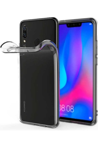 Huawei P Smart 2019 Kilif Seffaf Silikon Hibrit Case 390885542
