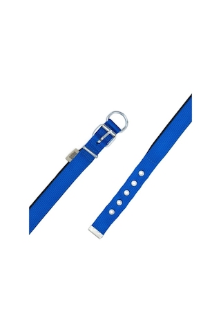 Doggie Konfor Dokuma Boyun Tasması Royalblue 2.5 x 42-50 CM Mavi