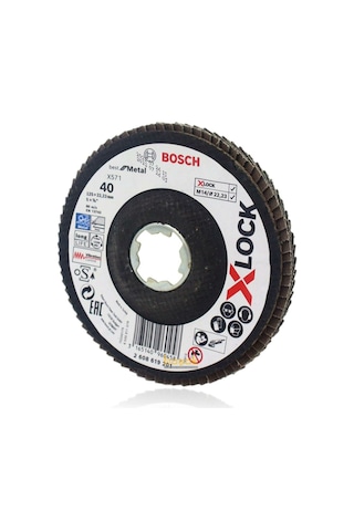 Bosch X-Lock 125 mm 40 Kum Best Serisi Bombeli Fiber Tabanlı Metal Flap Zımpara Diski -2608619201