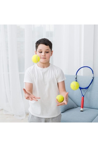 Anjiexun 12'li Paket Tenis Topları Saklama Çantasıyla - Tenis Ve Kriket İçin Yeşil