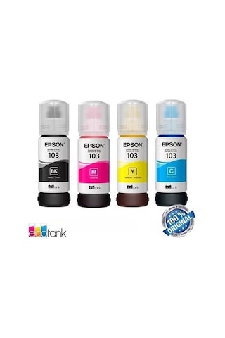 Epson 103 Ecotank L3151 4 Renk Mürekkep Takımı Epson 103 Ecotank L3151 4 Renk Mürekkep Takımı