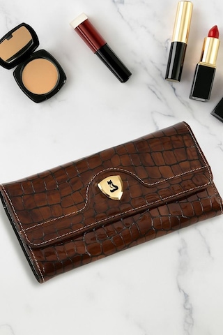 Foxer Asos Hakiki Deri Gold Detaylı Kadın Kartlık Ve Cüzdan taba