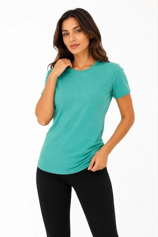 Dogutrend Basic Tişört Bisiklet Yaka Kısa Kol Günlük Yazlık Slim Fit T-shirt - Su Yeşili Diğer