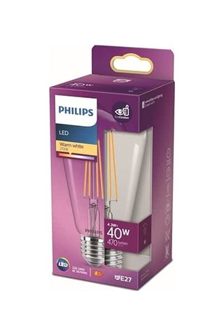 Philips Led Classic 40w St64 E27 Sıcak Beyaz Dim Edilmez Filament Led Ampul