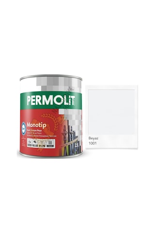 Permolit Monotip Astarlı Antipas Boya Beyaz 0.75 Lt.