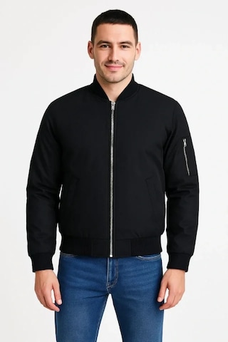 Efnaz Style Arka Bomber Ceket - Siyah