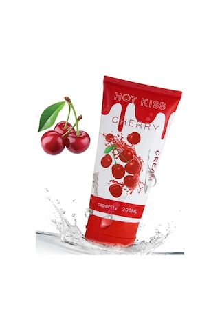 Hot Kiss Cherry Büyük Boy Kiraz Aromalı Su Bazlı Kayganlaştırıcı Jel 200 ML