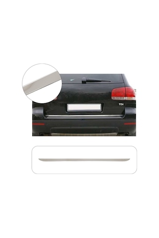Volkswagen Touareg Uyumlu 2002-2010 Krom Bagaj Alt Çıtası Paslanmaz Çelik