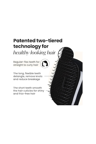 Tangle Teezer Compact Styler Rose Gold Black Saç Fırçası -seyahat Ve Çanta Boy Tarak