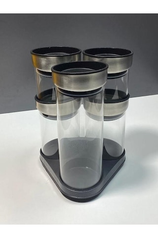 Arow Döner Standlı Cam Baharatlık-dc1.tr.3480 Şeffaf