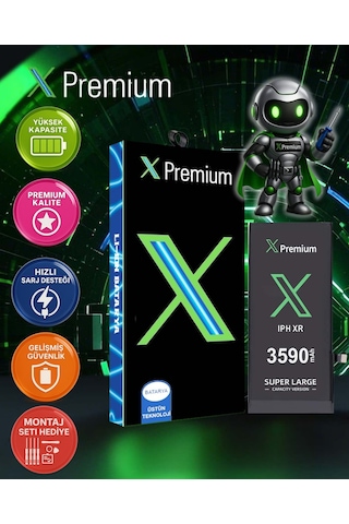 Apple Uyumlu iPhone Xr Batarya Pil Süper Yüksek Kapasiteli Güçlendirilmiş 3590 Mah Xpremium