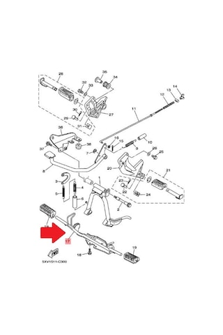 Yamaha Crypton R Or. Ayak Basamak Demiri 5Vt-F7411-0