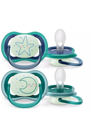 Asfstore Philips Avent Ultra Air Night Karanlıkta Parlar Gece Emziği 6-18 Ay Erkek Scf376/13