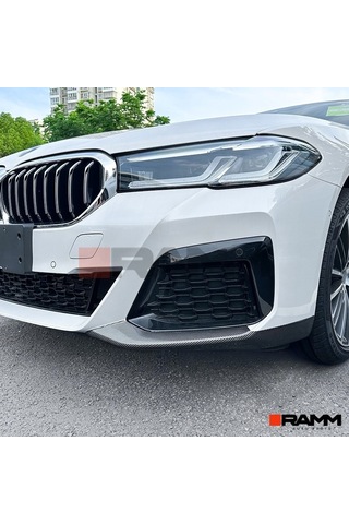Bmw G30 M Sport Lcı Mp Ön Tampon Flap Seti - Parlak Karbon
