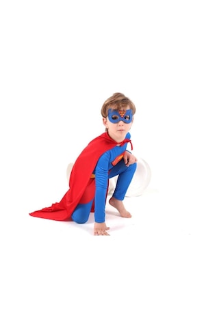 Tarzkids Erkek Çocuk Kırmızı Süpermen Çocuk Kostüm Kırmızı