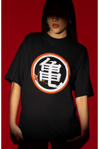 Son Goku Dragon Ball Anime Karakteri Ön Baskılı Unisex Oversize T Siyah